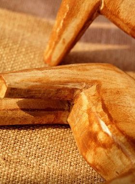 ZAKKA 杂货北欧复古原木乡村家居摆饰饰品套二木马摆件礼物礼品