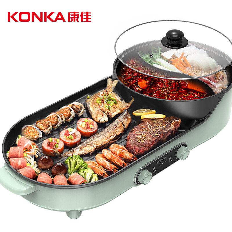 康佳火锅烧烤一体家用多功能电烤盘 康佳宝杰烧烤炉