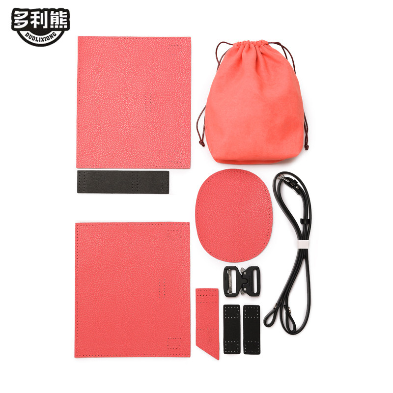 自制2020新款真皮水桶包女手工包 多利熊女士包袋