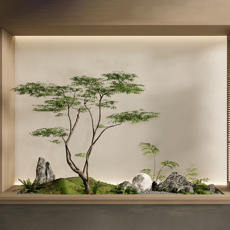 仿真绿植鸡爪槭假枫树简约现代景观造景橱窗商场橱窗植物装饰摆件,淘宝优惠券,粉丝福利购,淘宝优惠卷