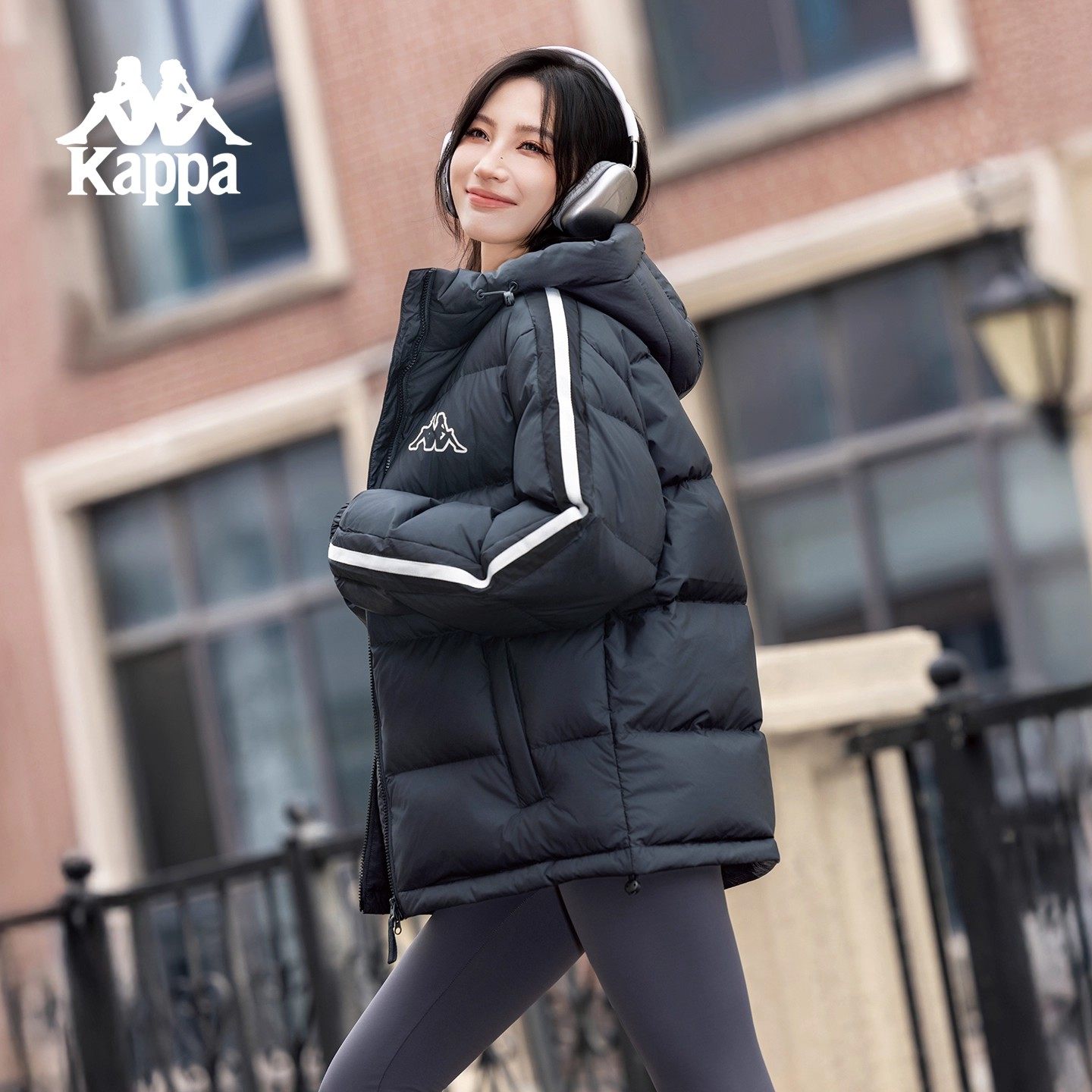 Kappa卡帕背靠背运动羽绒服男女款情侣2026新款冬季保暖连帽外套,淘宝优惠券,粉丝福利购,淘宝优惠卷