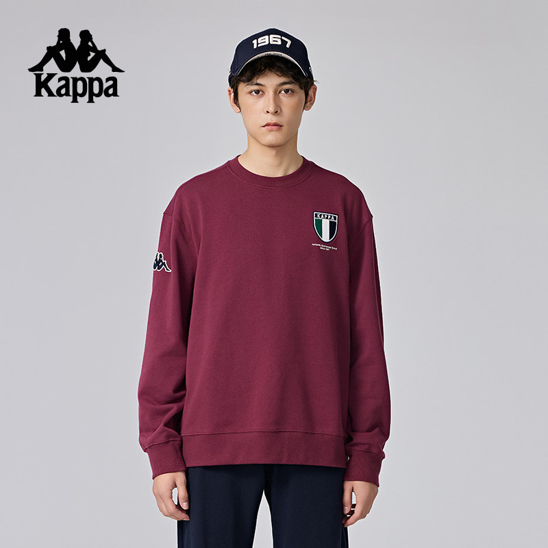 Kappa卡帕背靠背运动卫衣男2026新款春秋复古针织套头衫上衣男款,淘宝优惠券,粉丝福利购,淘宝优惠卷