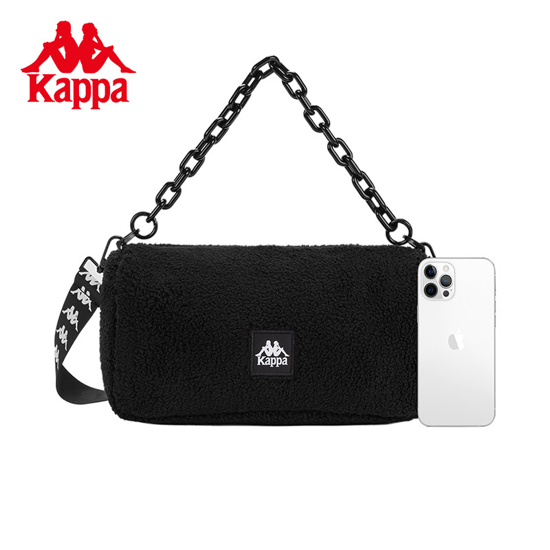 Kappa卡帕斜挎包新款女羊羔绒腋下包串标时尚运动休闲小方包,淘宝优惠券,粉丝福利购,淘宝优惠卷