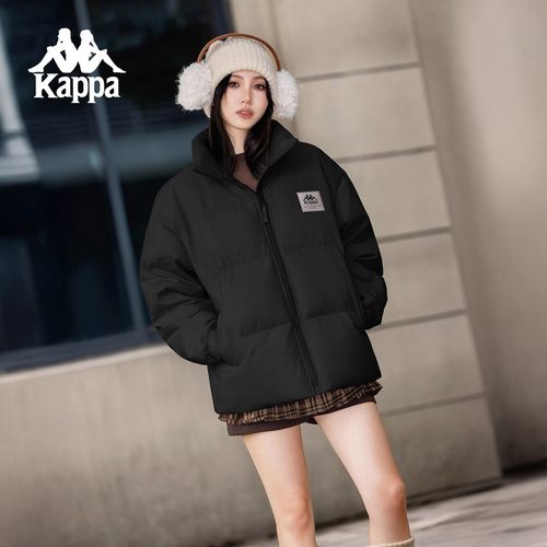 Kappa卡帕背靠背羽绒服情侣男女2025新款冬季短款面包服户外防寒 - 图1