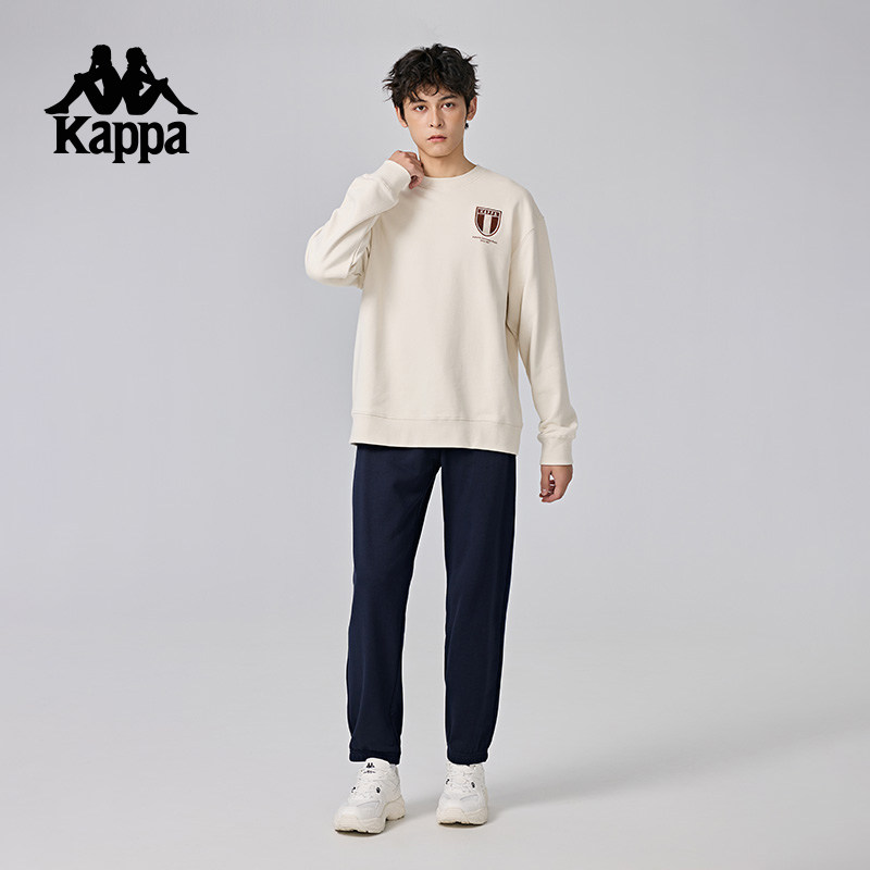 Kappa卡帕背靠背运动卫衣男2026新款春秋复古针织套头衫上衣男款,淘宝优惠券,粉丝福利购,淘宝优惠卷