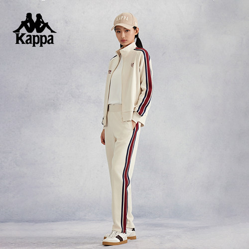 Kappa卡帕背靠背新款春秋针织开衫长袖卫衣运动外套休闲夹克女款 - 图3