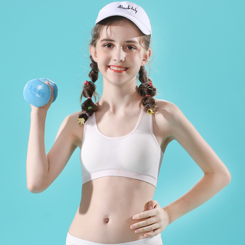 Modal adolescent development light underwear junior high school girls strapless vest girls sports bra summer