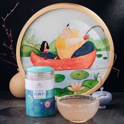 西湖藕粉纯藕粉低脂正宗杭州特产孕妇无蔗糖无添加古法原味莲藕羹