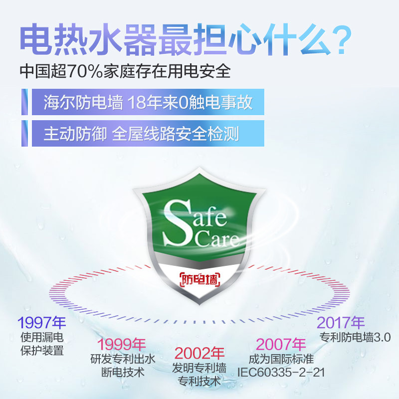 海尔出品leader /统帅家用电热水器 海尔伟茂电热水器