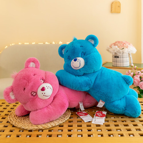 正版爱心小熊carebears彩虹熊大号睡觉抱枕毛绒玩具男女生日礼物-图2