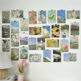 30 фотографий ~ INS WIND, бегущий к летней Земле Внезапной картины масляной карты карты карты карты спальни, стена рабочего стола, чтобы сфотографироваться