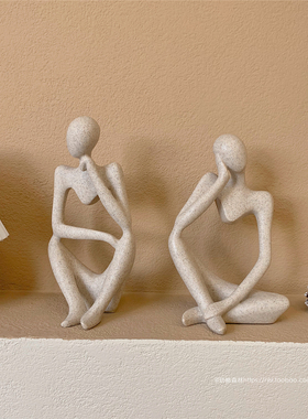 小众风树脂艺术人物托盘抽象雕塑