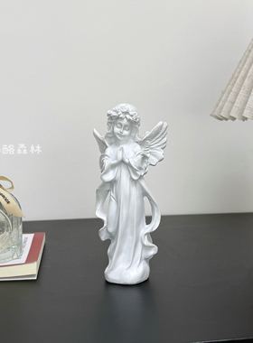 欧式复古祈愿天使女孩树脂摆件