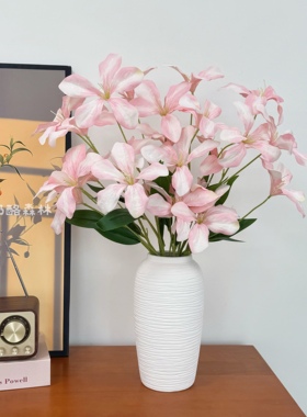 火焰兰仿真花假花摆设客厅花束