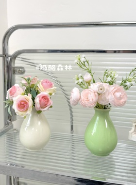 桌面陶瓷小花瓶房间改造温馨小物