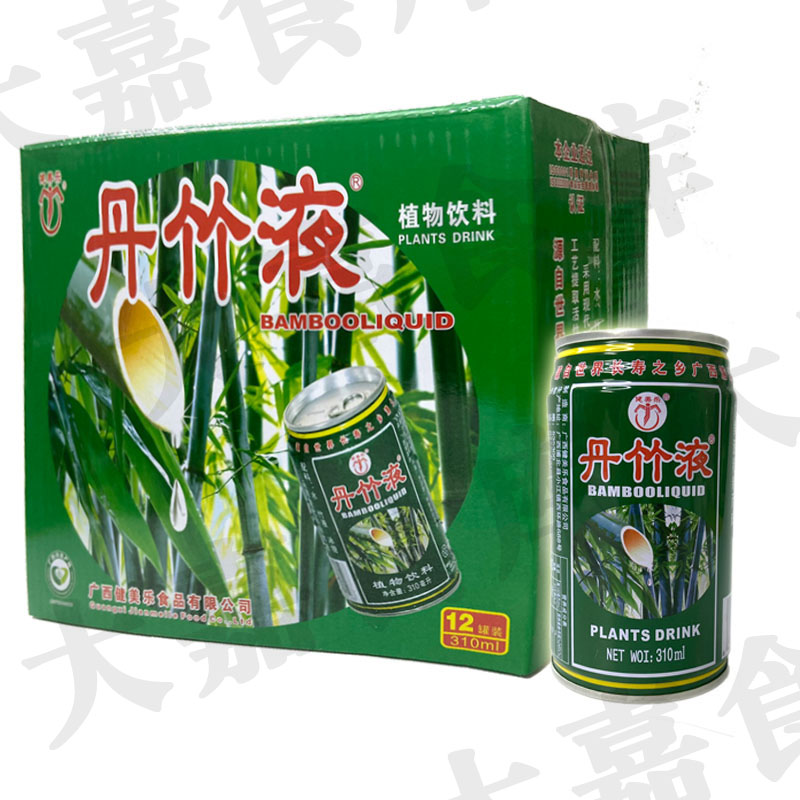 广西钦州礼品浦北健美乐牌丹竹液245ml/罐礼盒竹沥竹子水淡竹叶茶 - 图2