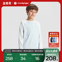 moodytiger boy T-shirt long sleeve 23 years new product children knit closets slim fit thin sports T-shirt