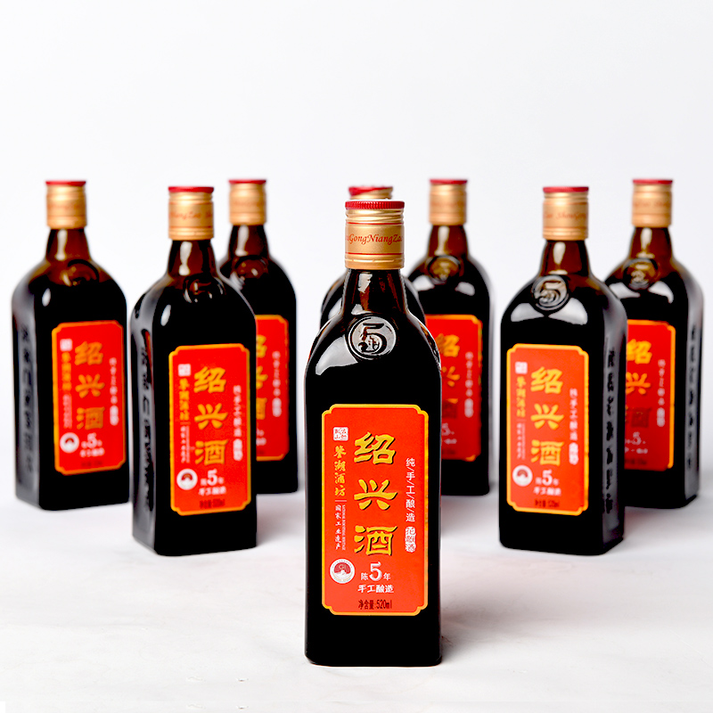 古越龙山绍兴黄酒5年陈520ml*2瓶手工花雕酒鉴湖酒坊五年糯米老酒-图2