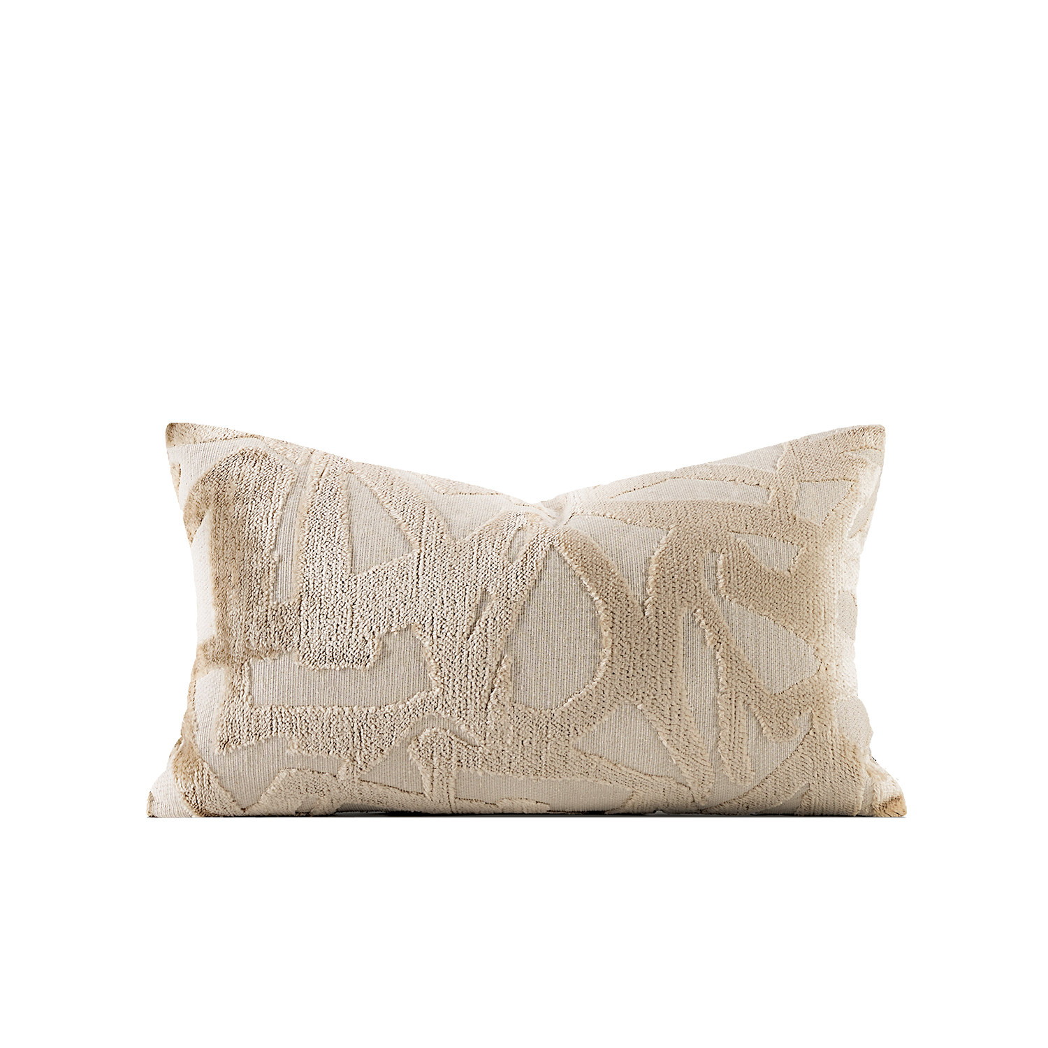 柏洛斯Lively〖恒沙〗轻奢高级卡其色几何纹沙发腰枕背靠垫抱枕套,淘宝优惠券,粉丝福利购,淘宝优惠卷