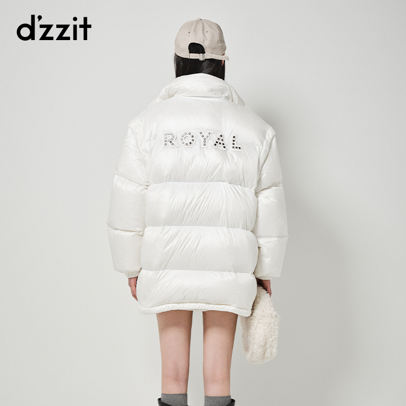 dzzit地素奥莱拆卸袖羽绒服2023年冬季专柜新款时尚通勤设计感小