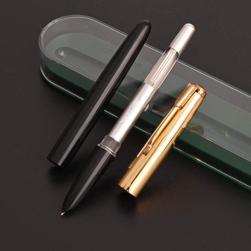 官方上海总厂生产HERO英雄616钢笔学生用书写练字经典怀旧收藏老款金色帽黄尖铱金笔商务办公送礼暗尖墨水笔 - 图2