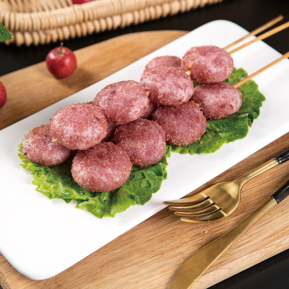 紫薯饼串无锡bbq户外野游团建家庭聚餐新鲜烧烤食材半成品3串串香