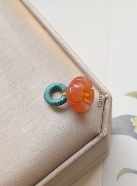 新品天然玉石桂花手编绳吊坠diy小提溜饰品配件 手链手串手机服饰