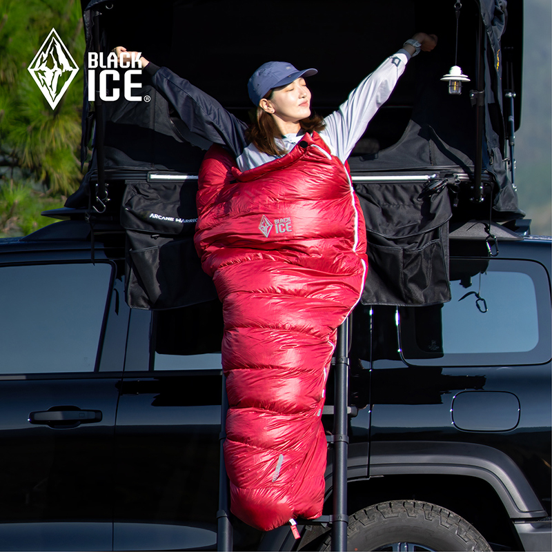 黑冰睡袋 G系列鹅绒G400/G700/G1000/G1300户外成人拒水羽绒睡袋 - 图1