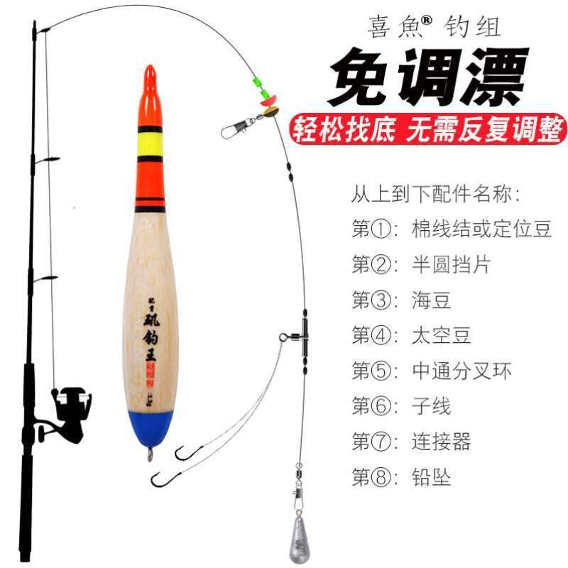 。免调漂自动找底鱼漂防风抗走水高灵敏底钓漂钓鱼矶钓远投浮漂套图片