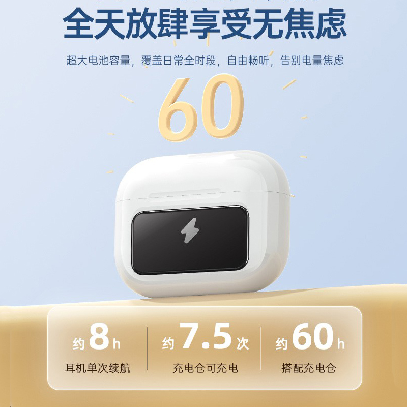 触屏蓝牙耳机自带内存mp3内置APP可看小说无线降噪华强北2024新款