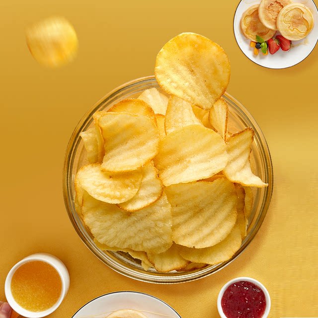 Indonesian imported Papatong wavy cassava chips 110g Internet celebrity puffed food drama snacks spicy grilled chicken flavor