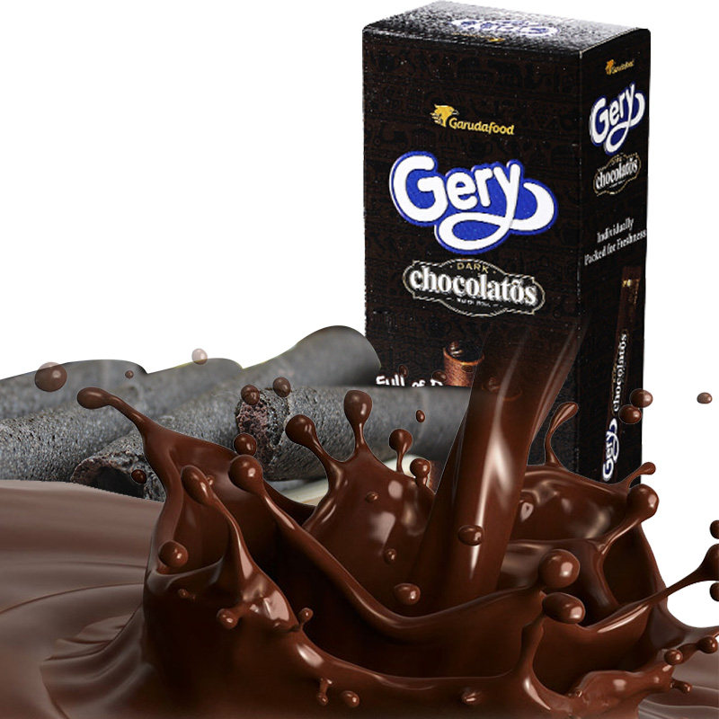 gery160g黑心棒印尼进口芝莉巧克力 筋斗云食品夹心饼干