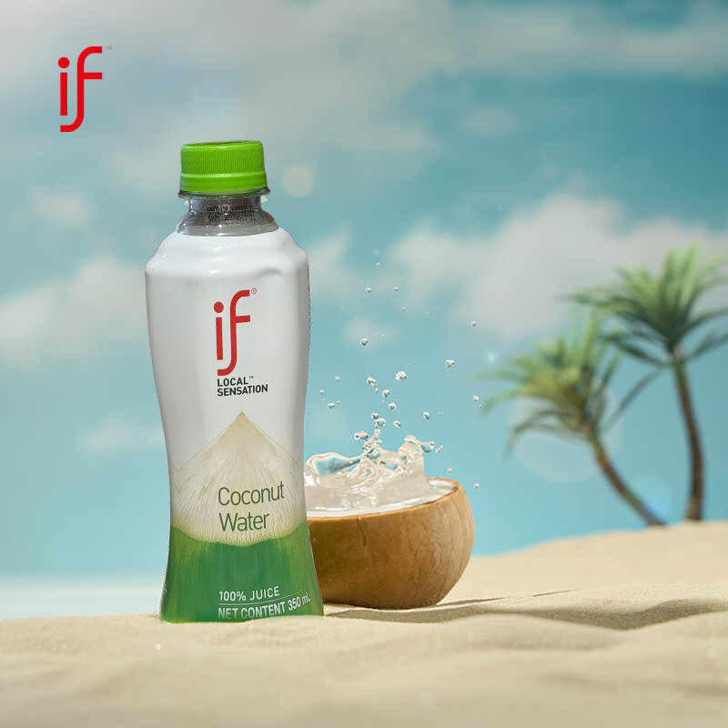 泰国进口if100%椰子水350ml户外出水饮旅游宴请饮料便携