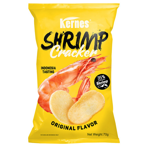 Kernes克恩兹虾片印尼进口原味烧烤味香脆休闲追剧解馋零食70g - 图3