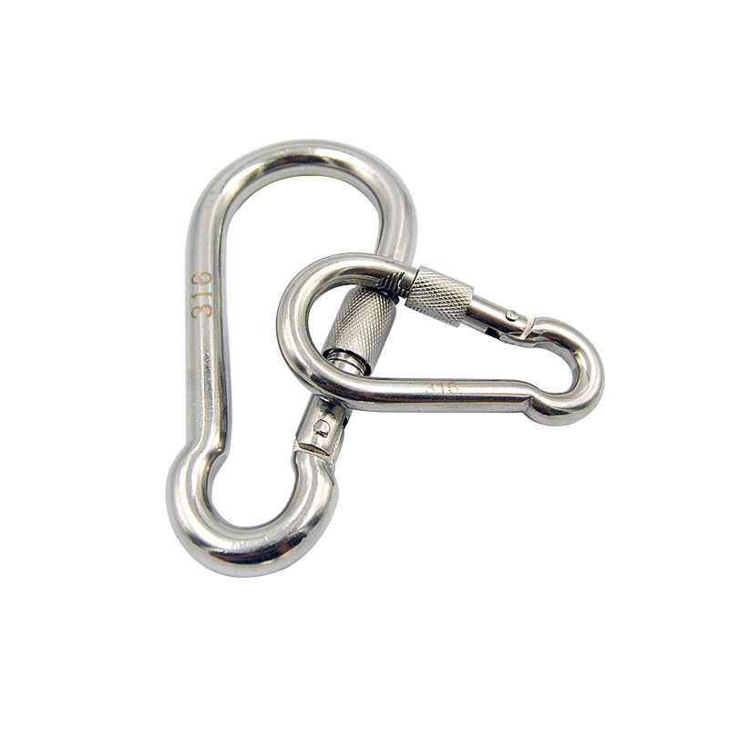 304 316不锈钢带圈弹簧扣登山保险钥匙葫芦螺母链条弹簧扣狗链扣,淘宝优惠券,粉丝福利购,淘宝优惠卷