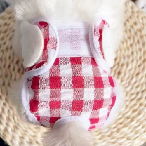 Свежие корейские дышащие физиологические штаны для собак, маленькие и средние собаки, плюшевые подгузники, менструальные периоды