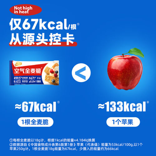 西麦空气全麦脆400g盒装燕麦棒麦片健身自律早餐代餐即食营养饱腹 - 图2
