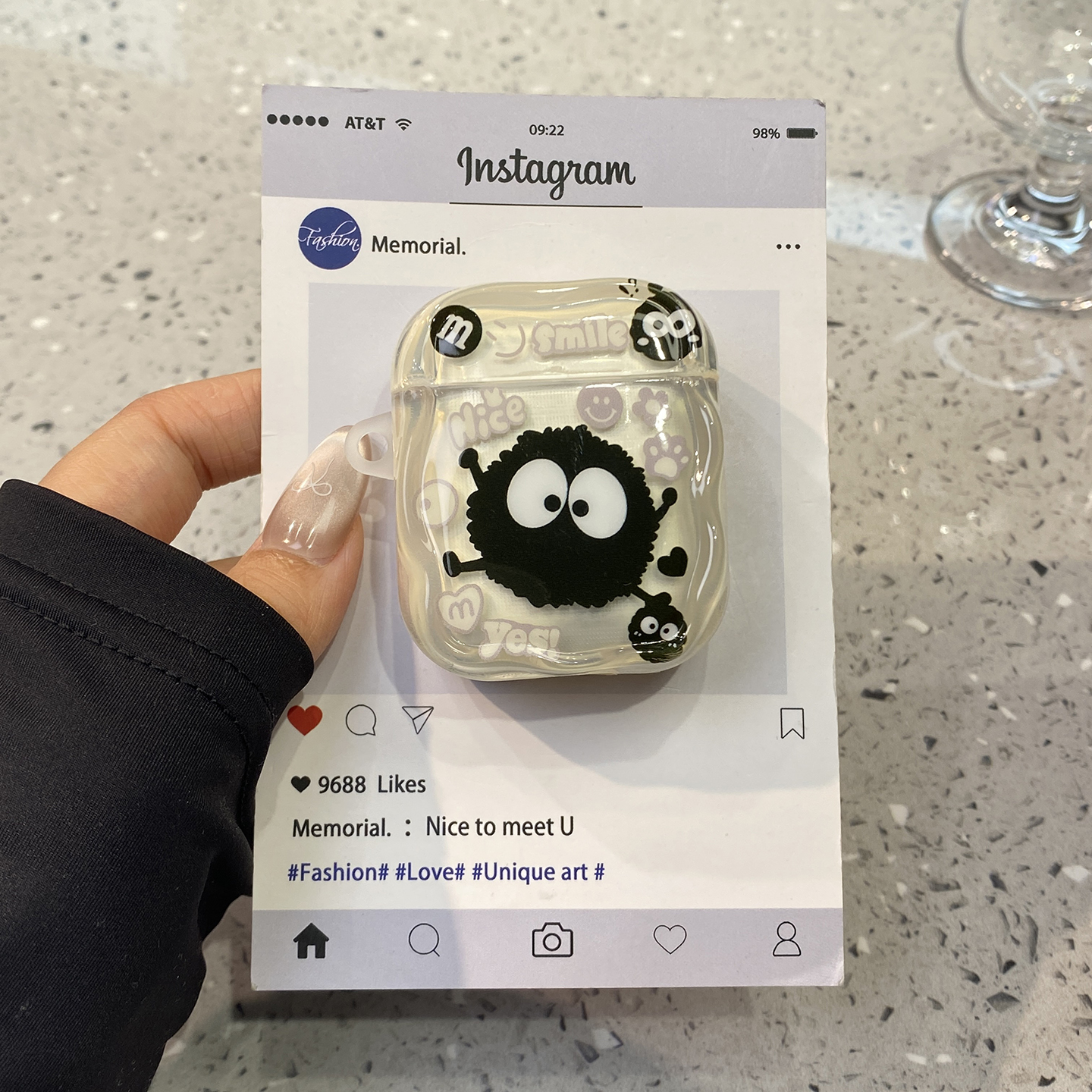 趣味可爱黑煤球适用airpods4保护套airpod3苹果pro耳机壳二代无线蓝牙第三代aipods2代带挂件airpodpro四代女 - 图2