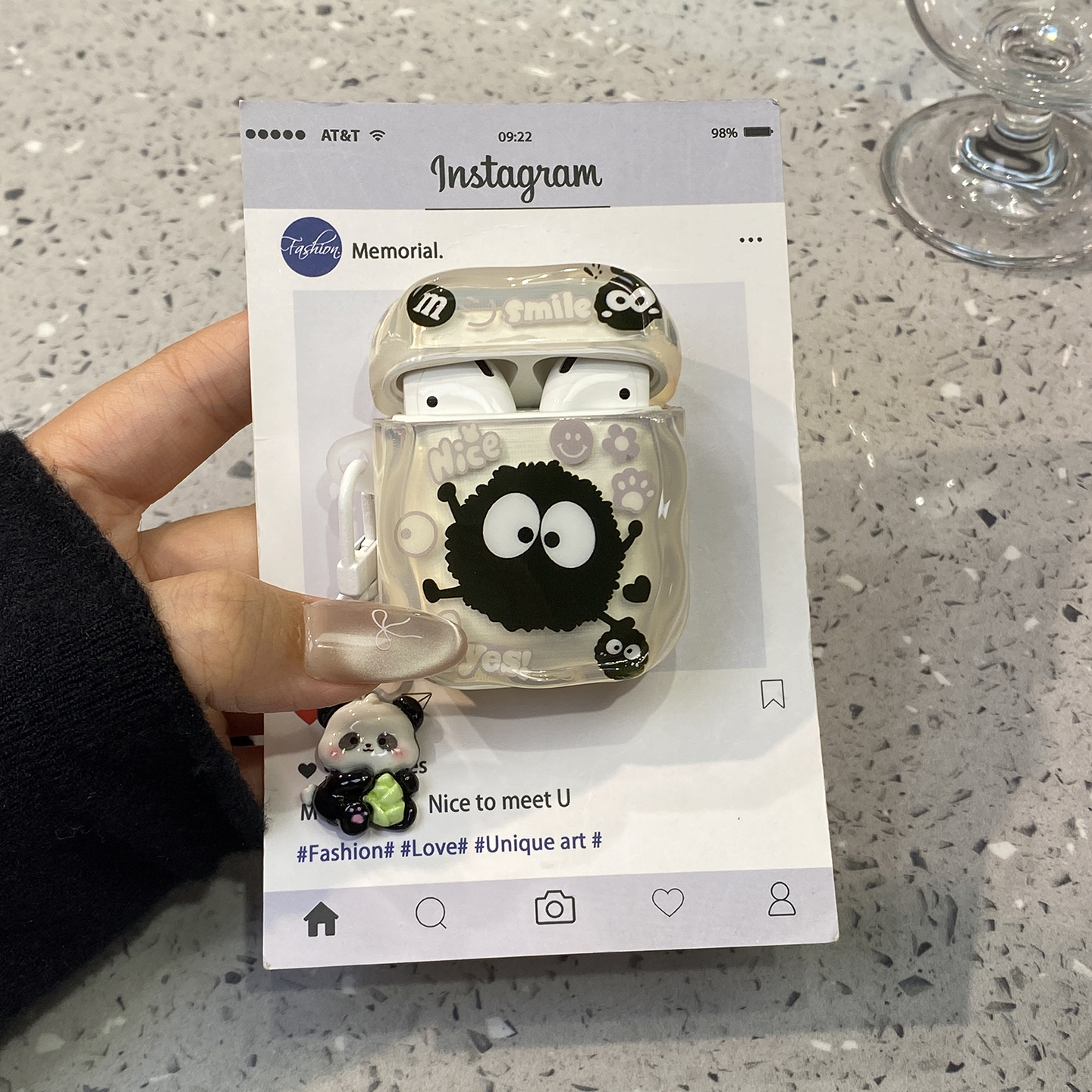 趣味可爱黑煤球适用airpods4保护套airpod3苹果pro耳机壳二代无线蓝牙第三代aipods2代带挂件airpodpro四代女 - 图3