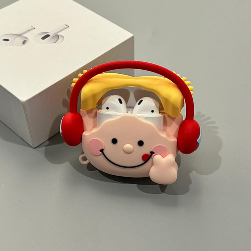 可爱带耳机女孩适用苹果耳机保护套airpodspro2壳蓝牙2024新款airpods3三代二ipods高级感女1airpod硅胶软壳 - 图0