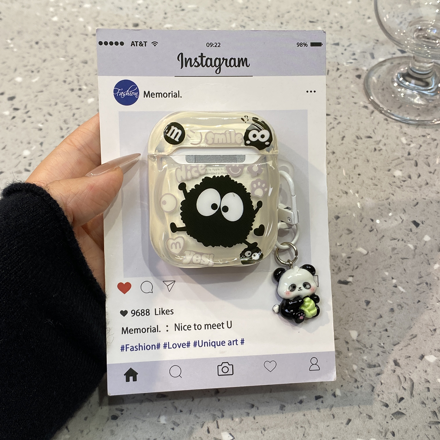 趣味可爱黑煤球适用airpods4保护套airpod3苹果pro耳机壳二代无线蓝牙第三代aipods2代带挂件airpodpro四代女 - 图0