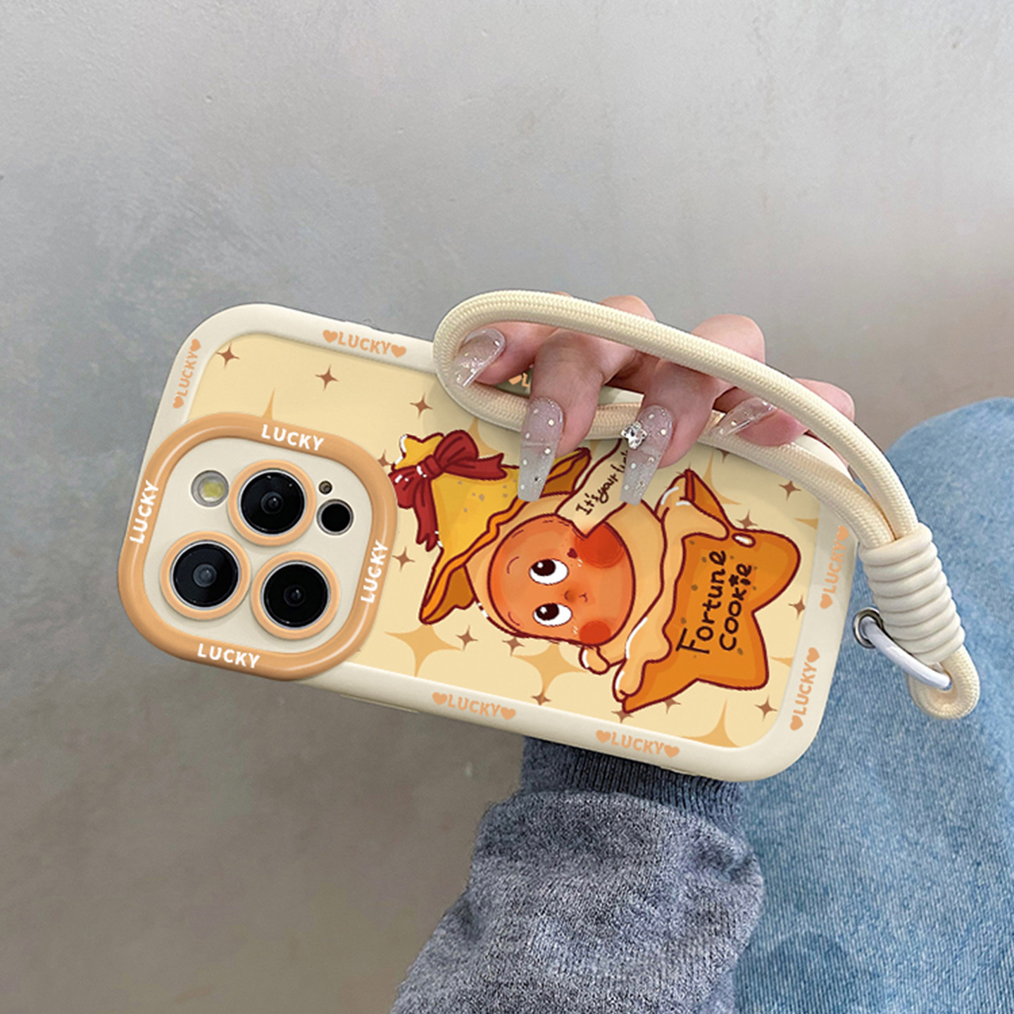 可爱帽子星星人适用于苹果17promax手机壳iphone16/11/套15pro带挂绳14新款13max/12套xsmax/x/xs/xr/8/7plus - 图3