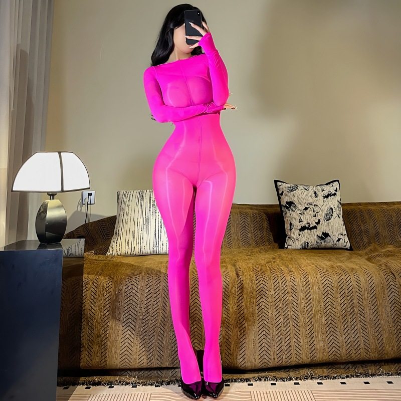 新款油亮全身袜紧身衣马油袜美腿提臀网红性感长袖束身连体衣丝袜,淘宝优惠券,粉丝福利购,淘宝优惠卷