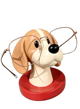 创意比格犬懒人桌面眼镜架摆件