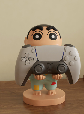 蜡笔小新游戏机手柄支架ps4托架ps5握把置放收纳挂架装饰电脑摆件