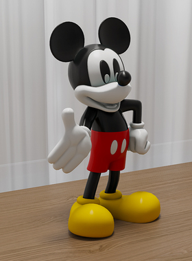 轻奢卡通米奇客厅酒柜电视柜玄关桌面米老鼠公仔装饰品办公室摆件