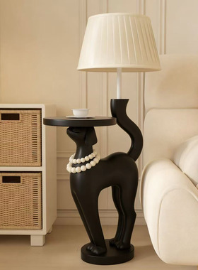 轻奢猫咪造型台灯落地摆件