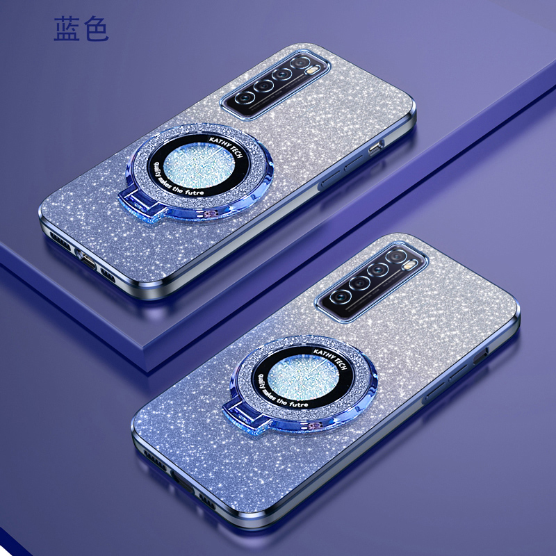 华为Nova7渐变闪粉手机壳高端时尚适用nova7SE高级感新款创意huaweinova7pro磁吸支架超薄软壳简约防摔保护套