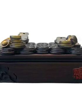 金钱底座通用仿实木艺术创意石头奇石底座摆件托架树脂摆放托盘