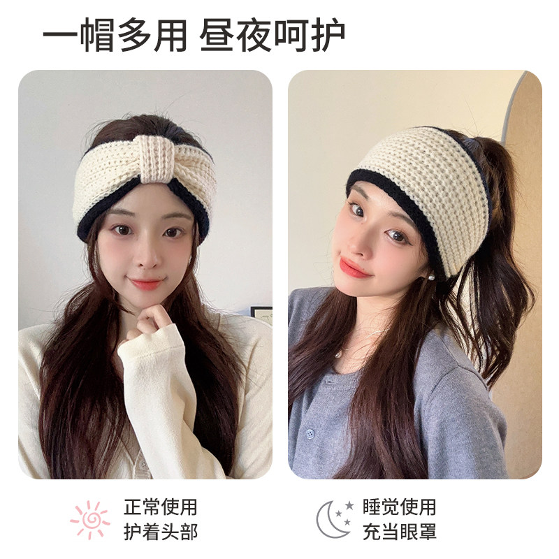 新款秋冬产妇头巾毛线发带女毛线宽边发带时尚简约百搭孕妇蝴蝶结,淘宝优惠券,粉丝福利购,淘宝优惠卷